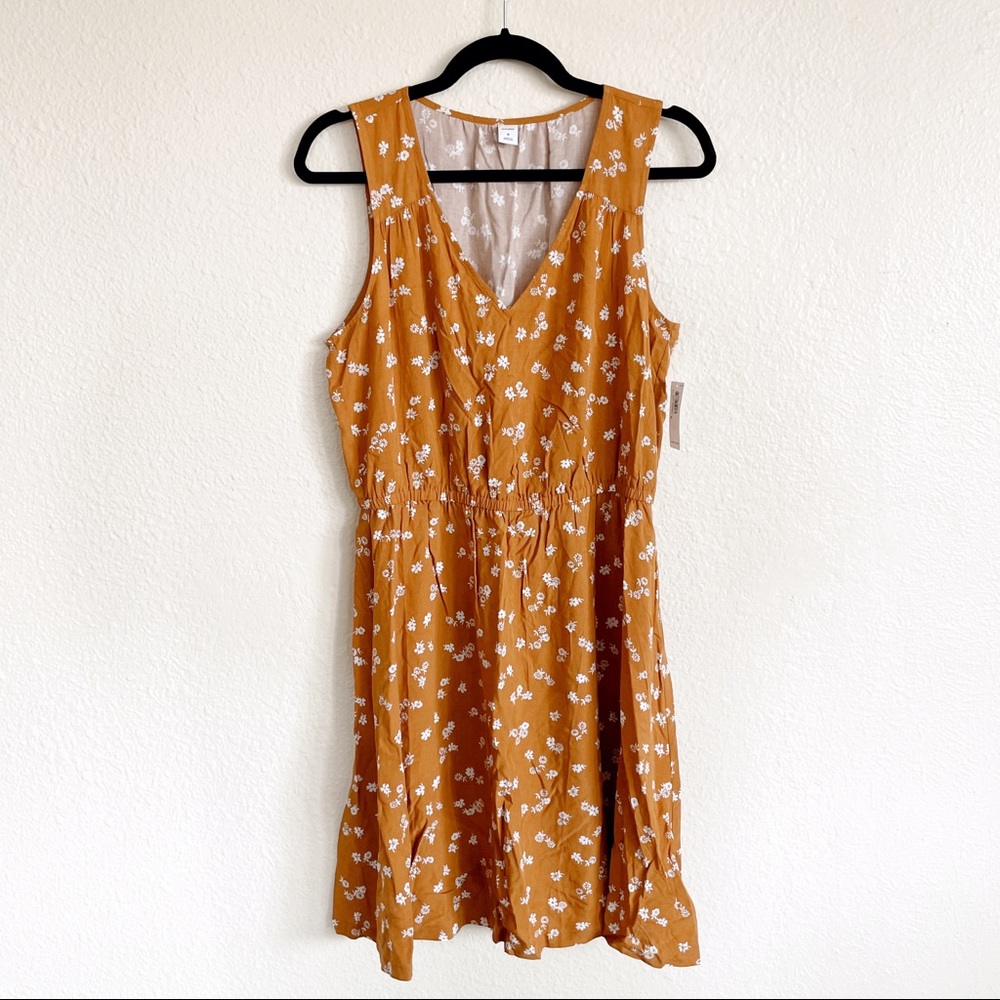 Old Navy Mustard Floral Drsss